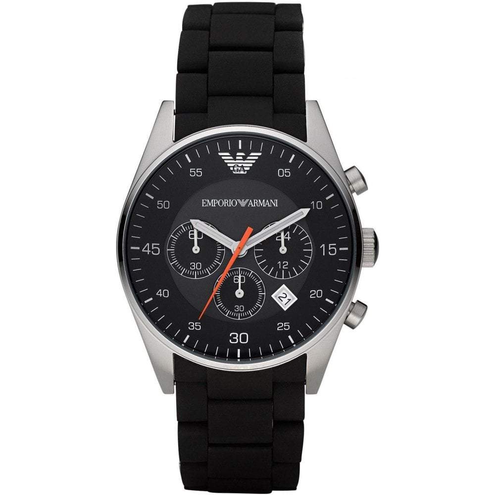 Emporio Armani Men's Classic Black Chronograph Watch - AR5858